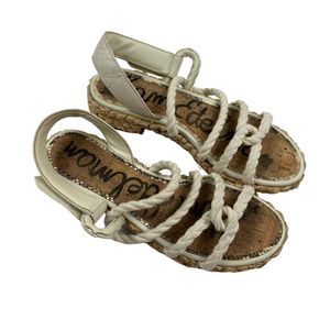Sam Edelman Cream Rope Espadrille Sandals